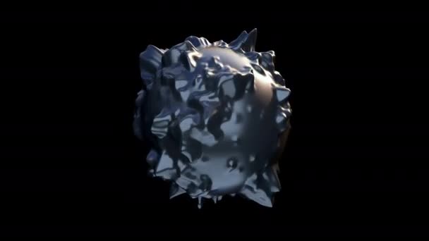 Abstracte achtergrond met organische vorm, digitale 3D-rendering, conceptontwerp voor wetenschap, technologie — Stockvideo