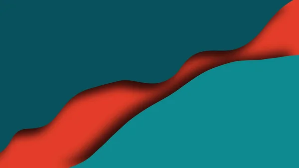 Basit dalgalar katmanlı renkli şekiller, 3 boyutlu modern yaratıcılık, bilgisayar üretimi — Stok fotoğraf