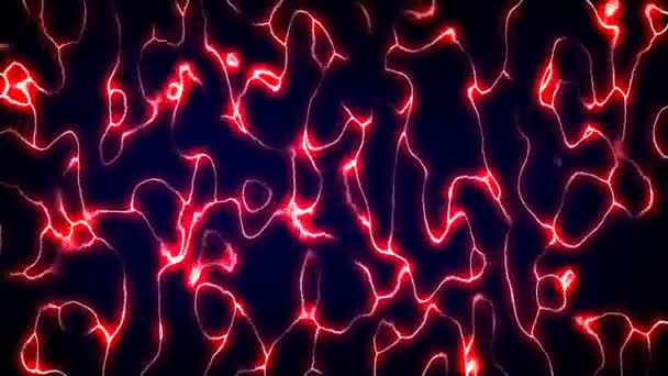 Εννοιολογική απεικόνιση των κυττάρων νευρώνων με λαμπερά, συνάψεων και νευρικούς κύτταρα στέλνοντας ηλεκτρικά χημικά σήματα, 3D απόδοση — Αρχείο Βίντεο