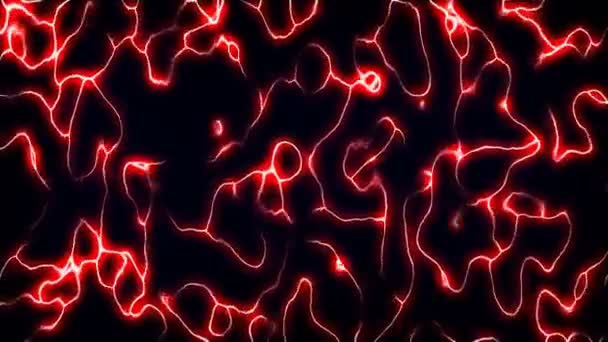 Концептуальная иллюстрация нейронных клеток со светящимися, синапсами и нейронными клетками, посылающими электрические химические сигналы, 3d рендеринг — стоковое видео