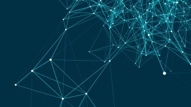 Özet bağlantıları alanındadır. Noktalar ve çizgiler bağlanma ile arka plan. Bağlantı yapısı. 3D render