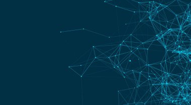 Özet bağlantıları alanındadır. Noktalar ve çizgiler bağlanma ile arka plan. Bağlantı yapısı. 3D render