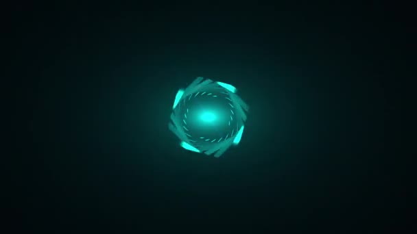 Spiral vridning av en fyrkantig ram till en ljus vit fläck. Datorgenererad abstrakt bakgrund, 3D-rendering — Stockvideo