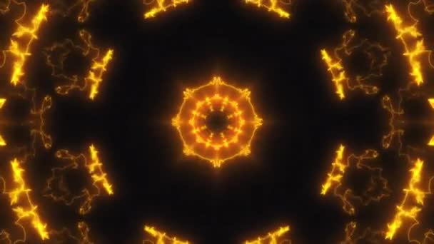 Résumé néon kaléidoscope arrière-plan, 3d rendu arrière-plan généré par ordinateur — Video