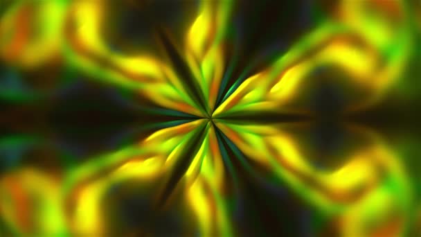 Компьютерный фоновый футуристический калейдоскоп многоцветных сливающихся пятен. 3d-рендеринг — стоковое видео