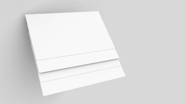 3d rendering business card mockup. Computer generated two rectangular plates in a white background