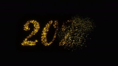 Parlak 2020 sayısı ile 3d render zemin. Mutlu yeni yıl 2020 kavramının bilgisayar oluşturulan animasyon