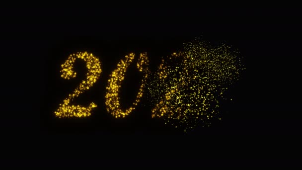 Fondo de representación 3D con brillante número 2020. Animación generada por ordenador de feliz año nuevo 2020 concepto — Vídeos de Stock