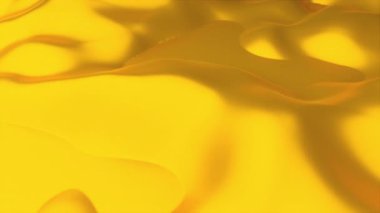 Bilgisayar yüksek dalgalar, 3d render soyut arka plan ile köpüren altın sıvı animasyon oluşturulan