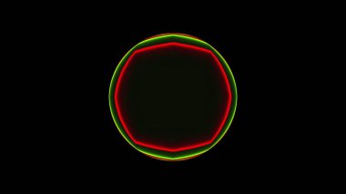 Küre yüzeyi ile neon etkisi ile uzayda, modern 3d render zemin vardır