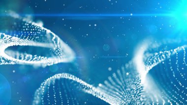 DOF parçacıklar, güzel dalgalı yüzeyi kumaş etkisi, 3d render, bilgisayar işleme soyutlama ile