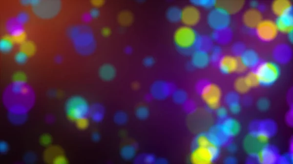 Αφηρημένο φόντο με χρωματιστούς διαφανείς κύκλους bokeh. Υπολογιστής που δημιουργήθηκε 3D απόδοση — Φωτογραφία Αρχείου