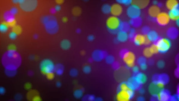 Abstracte achtergrond met gekleurde transparante cirkels bokeh. Door de computer gegenereerde 3D-rendering — Stockfoto