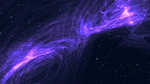 Computer generated colorful space background: spiraling nebula, stars and galaxies. 3d rendering
