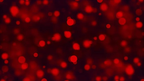 Bright red glowing bokeh, shallow depth of field, computer generated background, 3D rendering backdrop — Stock Photo, Image