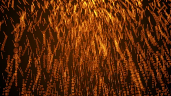 3D fallende Feuerpartikel, Flammenwirkung, computergenerierter Hintergrund, 3D-Renderhintergrund — Stockfoto