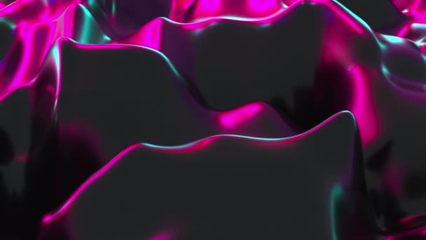 Bilgisayar tarafından oluşturulan yanardöner kumaş, 3 boyutlu görüntüleme arkaplanı — Stok video
