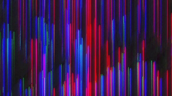 Computer generated chromatic aberration bands. Pixel multi-colored noise. 3d rendering abstract background — Stock Photo, Image