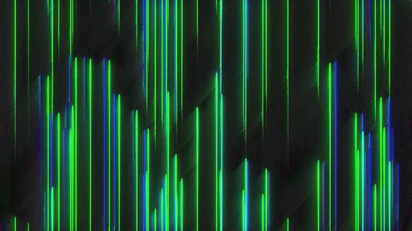Komputer wygenerował pasma aberracji chromatycznej. Wielokolorowy szum pikselowy. 3d renderowanie abstrakcyjne tło — Zdjęcie stockowe