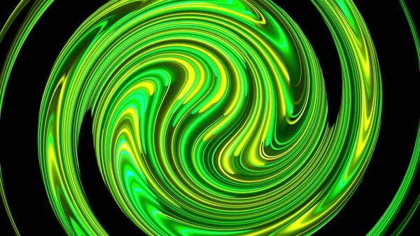 Computer generated abstract twist background. 3D rendering circular merger of neon color lines. — Stock Photo, Image