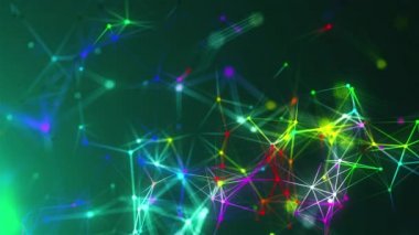 Soyut bağlantı noktaları. Teknoloji geçmişi. Ağ konsepti. 3d oluşturma