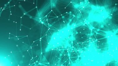 Soyut bağlantı noktaları. Teknoloji geçmişi. Ağ konsepti. 3d oluşturma