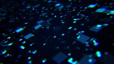 Teknoloji ve veri işlemenin 3 boyutlu canlandırması. Bilgisayar tarafından oluşturulan modern bilgi arkaplanı