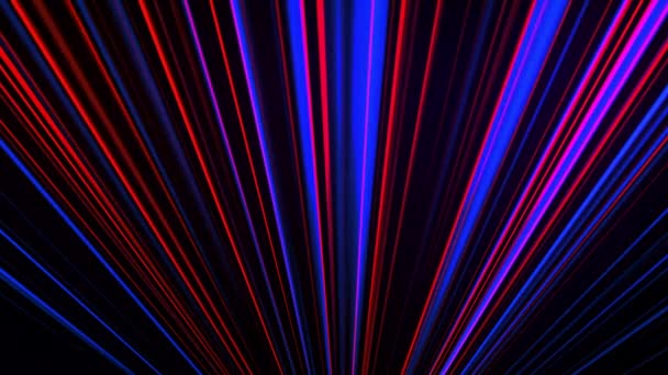 Abstrakt neon glöd av spotlight linjer, datorgenererad. 3D-rendering abstrakt bakgrund med färgglada strålar — Stockvideo