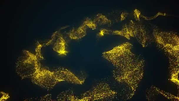 La computadora generó una explosión de partículas radiales de spline. 3d representación de fondo abstracto — Vídeo de stock