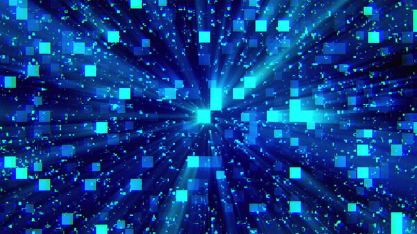 3d rendering of technology and data processing. Computer generated modern information background