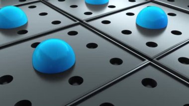 Tekrarlayan geometrik elementlerle soyut yüzey, dijital bileşimin üç boyutlu canlandırması. Bilgisayar tarafından oluşturulan izometrik arkaplan