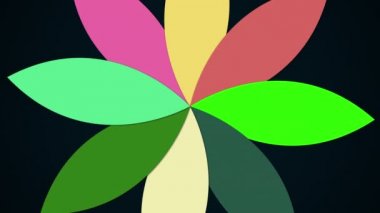 Bilgisayar, çok renkli yapraklı çiçeklerden modern bir arkaplan oluşturdu. Renkli desen. 3B görüntüleme