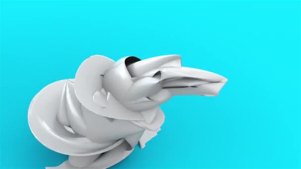 Abstrakter wachsender Wirbelstrom, computergeneriert. 3D-Darstellung moderner Komposition, futuristischer Hintergrund — Stockvideo