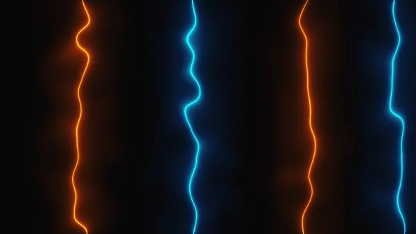 Абстрактний темний фон з неоновими вертикальними лініями, створений комп'ютером. 3d візуалізація — стокове фото