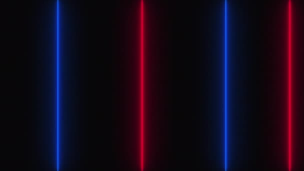 Fondo oscuro abstracto con líneas verticales de neón, generadas por ordenador. 3d renderizar — Vídeos de Stock