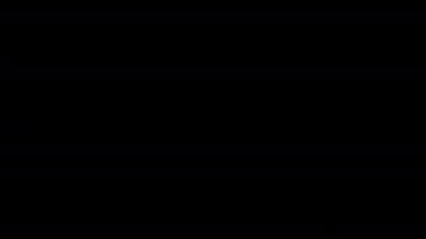 Περιοδικές έγχρωμες οριζόντιες γραμμές σε σκούρο φόντο, δημιουργημένες από υπολογιστή. 3d απόδοση της σάρωσης νέον — Αρχείο Βίντεο