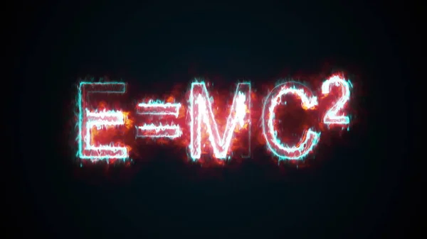 Inscription E mc2, computer generated. 3d rendering of Albert Einsteins physical formula. Scientific graphic background — Stock Photo, Image