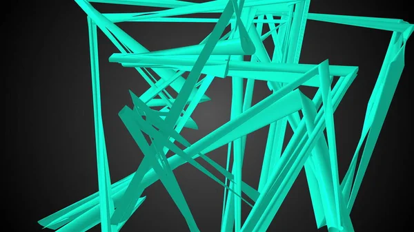 Elemento simples fractal, fundo gerado por computador. 3d renderização de forma abstrata — Fotografia de Stock