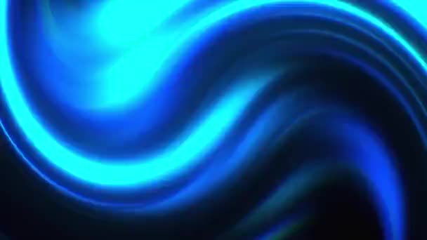 3Dレンダリング抽象的なツイル。液体の背景。コンピューターが多色グラデーションストライプで美しい波面を生成. — ストック動画