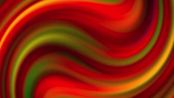 3d rendering abstract twirl. Liquid background. Computer generated beautiful wavy surface with multicolored gradient stripes. — Stock Video