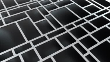 Soyut dikdörtgen şekiller ve çizgiler. Ölçeklenebilir adaptif bloklar. Bilgisayar oluşturulmuş 3d biçimlendirme arkaplanı