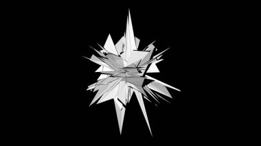 Karanlık uzayda 3d biçimlendirilmiş fraktal nesne, soyut modern arkaplan, bilgisayar üretimi