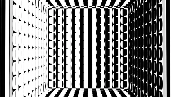 Rayures noires et blanches. Fond abstrait généré par ordinateur, rendu 3D — Photo