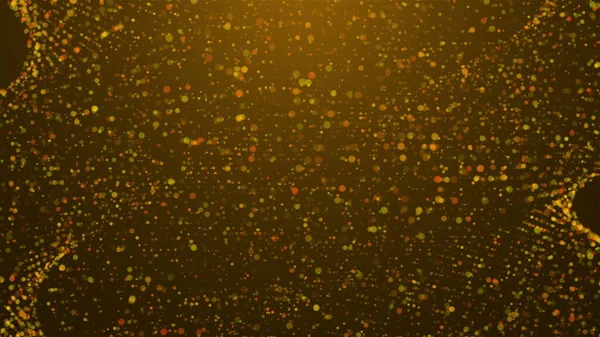 Abstrato comemorar glitters ouro em forma de espiral com iluminação, computador gerado fundo abstrato, renderização 3D — Fotografia de Stock