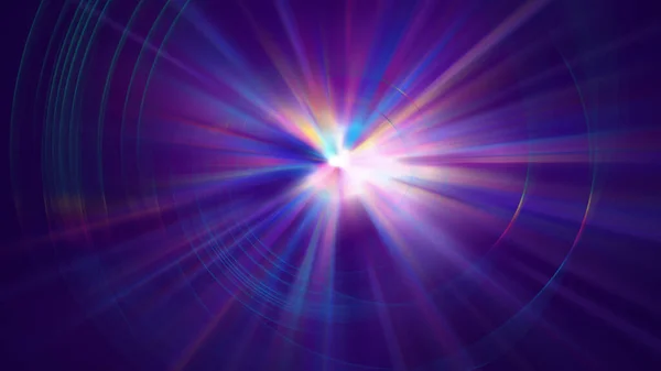Astrattezza galassia colorata con raggi luminosi, sfondo di rendering 3d, sfondo generato dal computer — Foto Stock