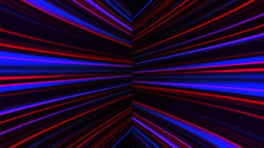 Spot ışığı çizgilerinin soyut neon parıltısı, bilgisayar üretimi. 3d soyut arkaplan rengarenk ışınlarla oluşturuluyor