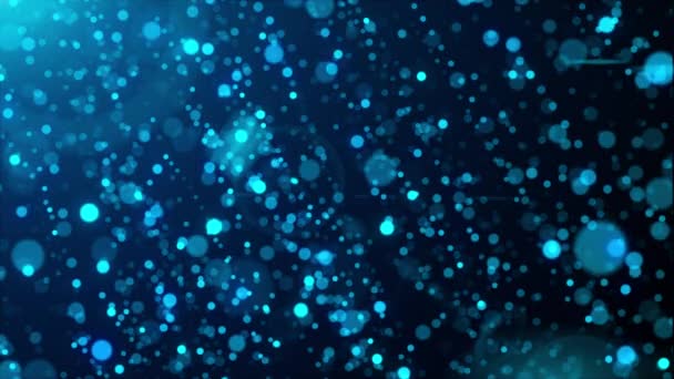 3d weergave van abstracte achtergrond met knipperende deeltjes. Computergegenereerde verblindende regen met glitter. — Stockvideo