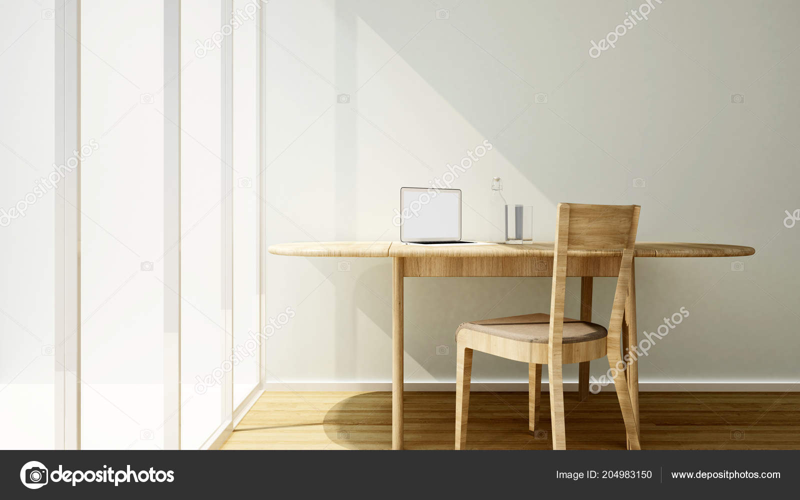 Workplace Dining Room Home Apartment Sunshine Day Interior