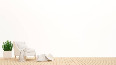 yaşam alanı veya kat mülkiyeti veya otel beyaz backgliving alan veya kat mülkiyeti lobi alanında veya beyaz arka plan resmi tatil bir süre için - 3d işleme alan tasarım yaşam - hotel lobi alanında