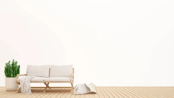 yaşam alanı veya kat mülkiyeti veya beyaz arka plan resmi tatil bir süre için - 3d işleme alan tasarım yaşam - hotel lobi alanında